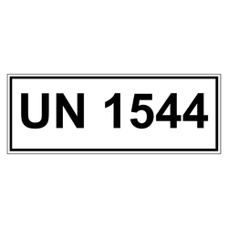 Gefahrzettel mit UN 1544