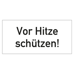 Paketaufkleber Vor Hitze schützen Weiß
