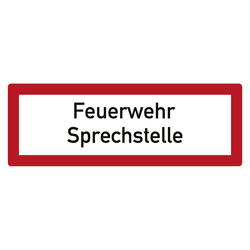 Feuerwehrzeichen Feuerwehr Sprechstelle DIN 4066