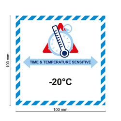 Gefahrzettel Time And Temperature Sensitive -20°C