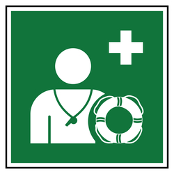 Rettungszeichen Rettungsschwimmer DIN EN ISO 7010 E075