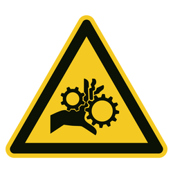 Warnzeichen Warnung vor beweglichen Zahnrädern DIN EN ISO 7010 W089