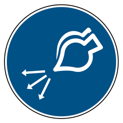 Gebotszeichen Luftversorgung einschalten beim Aussetzvorgang DIN EN ISO 7010 M044