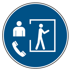 Gebotszeichen Zutritt nur mit au&szlig;enstehender Aufsichtsperson DIN EN ISO 7010 M058