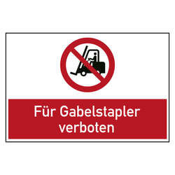 Bodenaufkleber Verbotszeichen F&uuml;r Gabelstapler verboten
