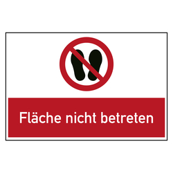 Bodenaufkleber Verbotszeichen Fl&auml;che nicht betreten