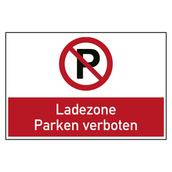 Bodenaufkleber Verbotszeichen Ladezone Parken verboten