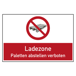 Bodenaufkleber Verbotszeichen Ladezone Paletten abstellen verboten