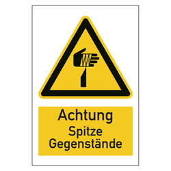 Warnzeichen Vorsicht! S&auml;ure Kombischild