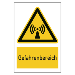 Warnzeichen Ionisierende Strahlung Gefahrenbereich Kombischild