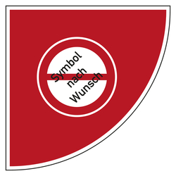 T&uuml;r Bodenmarkierung Verbotszeichen mit Wunschsymbol