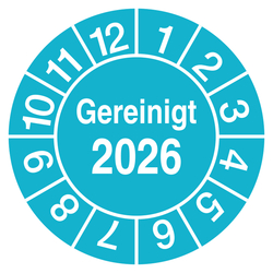 Pr&uuml;fplaketten Gereinigt T&uuml;rkis