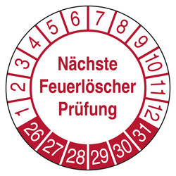 Pr&uuml;fplaketten N&auml;chste Feuerl&ouml;scher Pr&uuml;fung Wei&szlig;