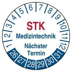 Pr&uuml;fplakette STK Medizintechnik N&auml;chster Termin Wei&szlig;