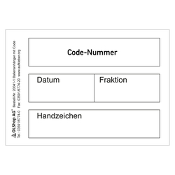 Kollianhänger mit Code-Nummer inkl. Binder 1000er Pack
