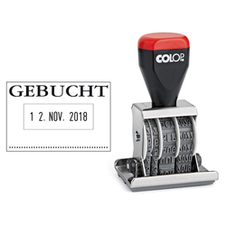 Datumstempel COLOP® mit Textplatte "GEBUCHT"