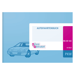 1 Fahrtenbuch für Pkw DIN A6 quer - 40 Doppelseiten