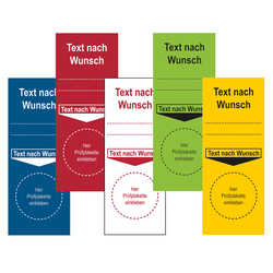 Grundplakette mit Wunschtext und zum Selbstbeschriften
