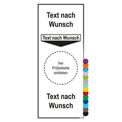 Grundplakette mit Wunschtext oben und unten