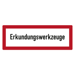 Feuerwehrzeichen Erkundungswerkzeuge DIN 4066