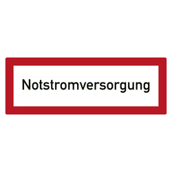 Feuerwehrzeichen Notstromversorgung DIN 4066