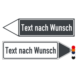 Wegweiser Pfeil mit Wunschtext