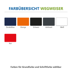 Wegweiser Pfeil mit Wunschtext