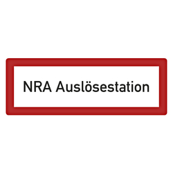 Feuerwehrzeichen NRA Ausl&ouml;sestation DIN 4066