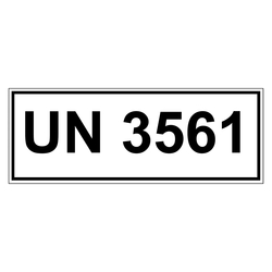 Gefahrzettel mit UN 3561