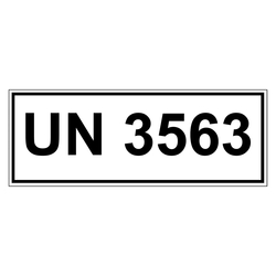 Gefahrzettel mit UN 3563