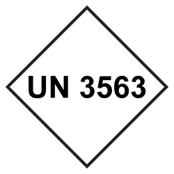 UN-Aufkleber mit UN 3563
