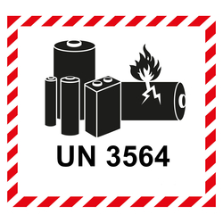 UN 3564 Aufkleber f&uuml;r Natrium-Ionen-Batterien