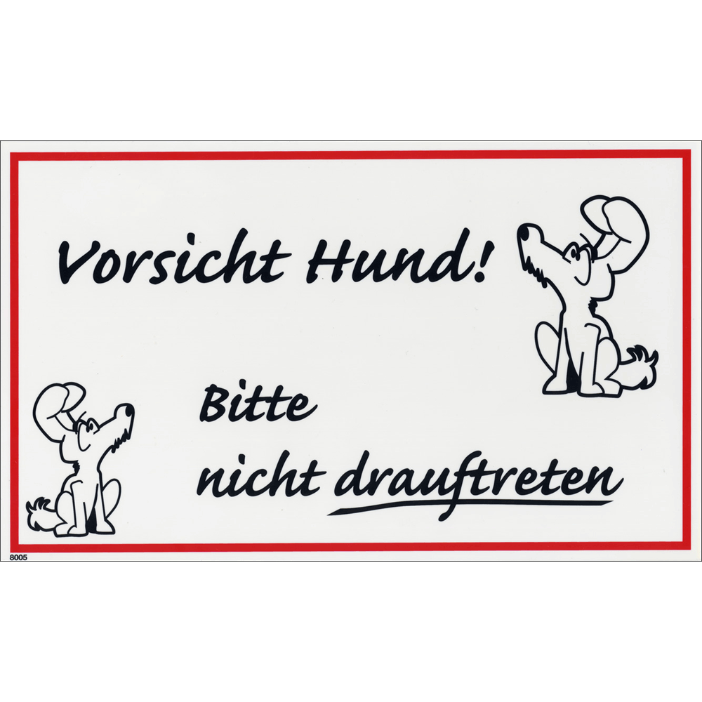 Vorsicht Hund! Schmunzelschild, 4,91