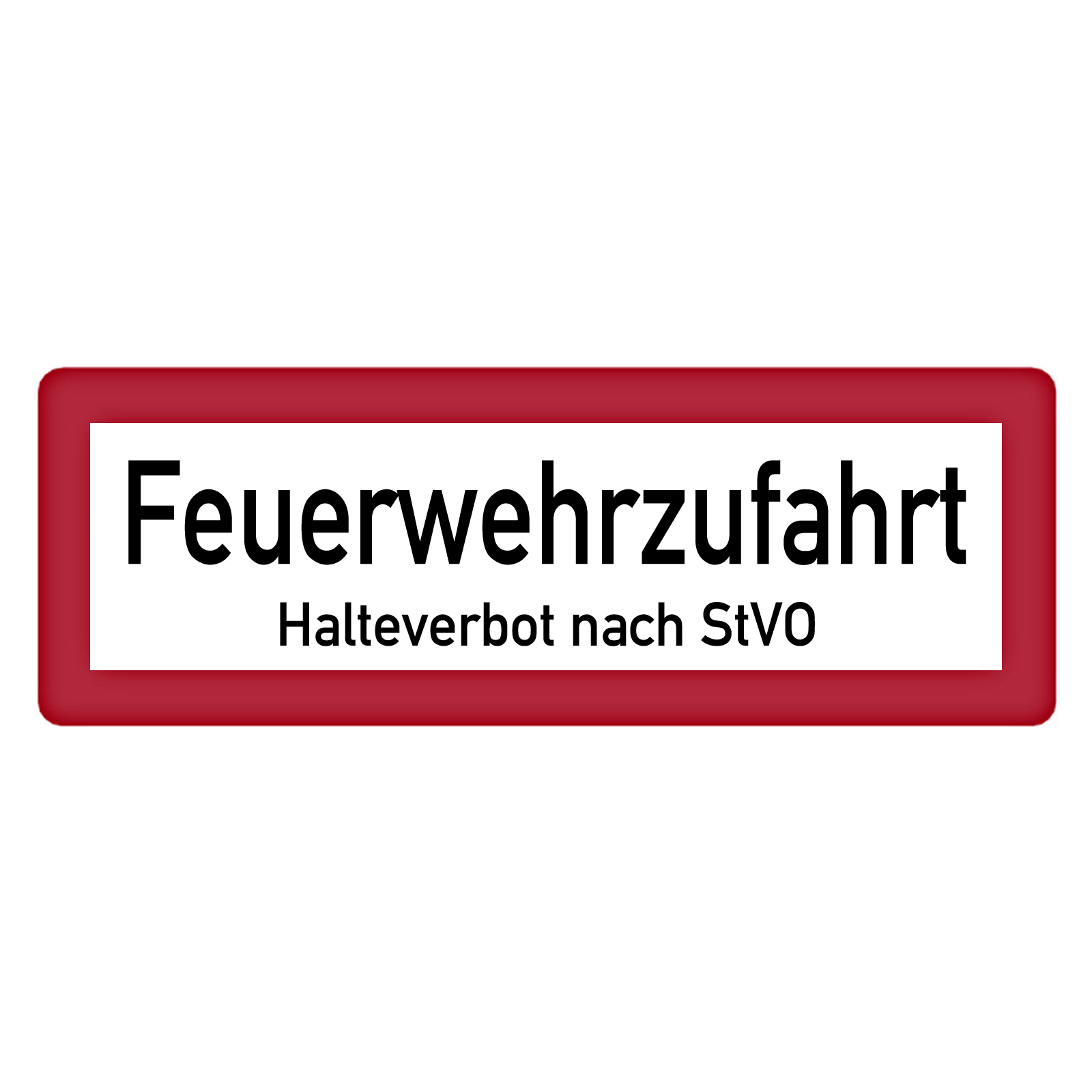 Feuerwehrschild 'Feuerwehrzufahrt Freihalten' – 30x45 Cm, Selbstklebende Folie, UV-beständig