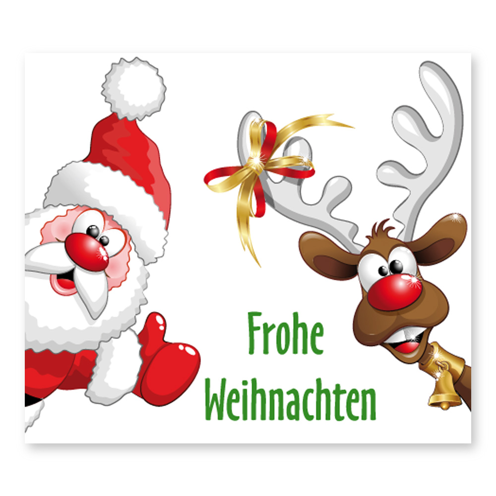 Weihnachtsaufkleber WeihnachtsstickerRentier Größe 40x35mm 100 Stück