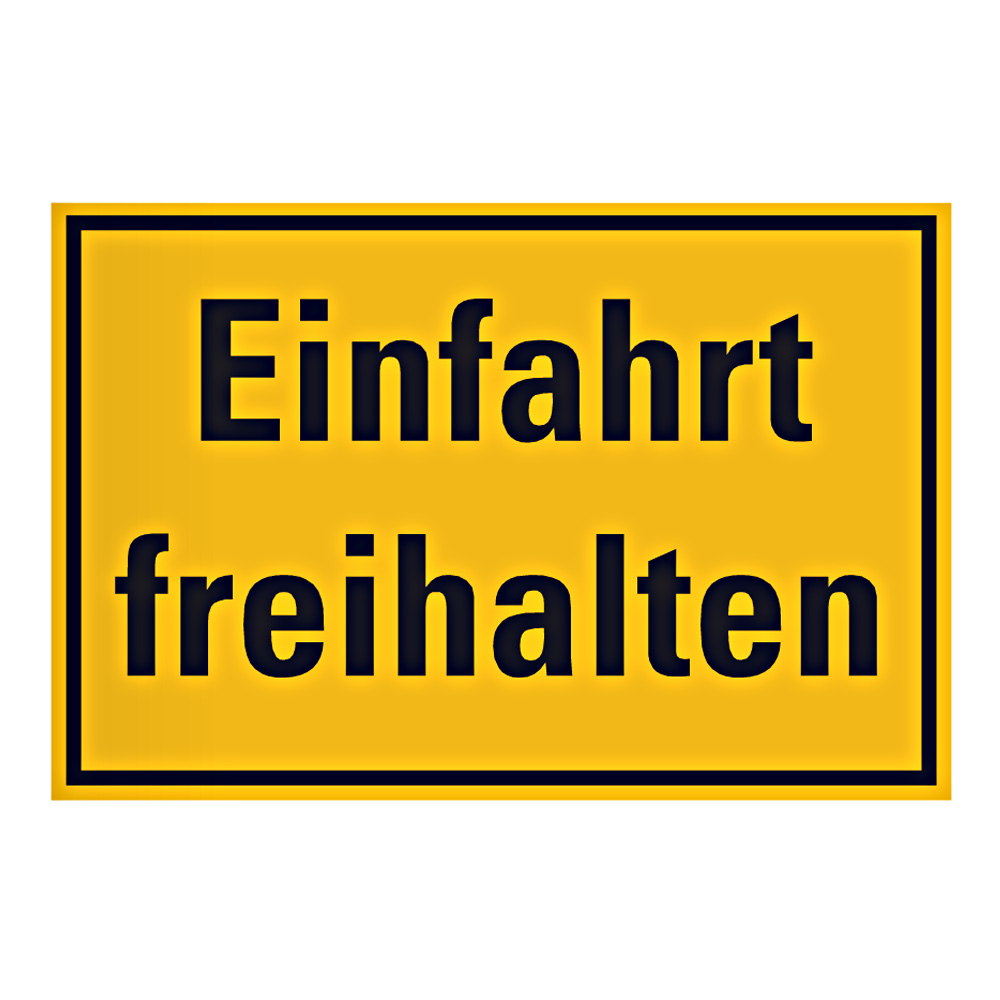 Cartello "Einfahrt Freihalten" In Alluminio/Dibond 300x200 Mm - Spessore 3 Mm, Resistente Alle Intemperie