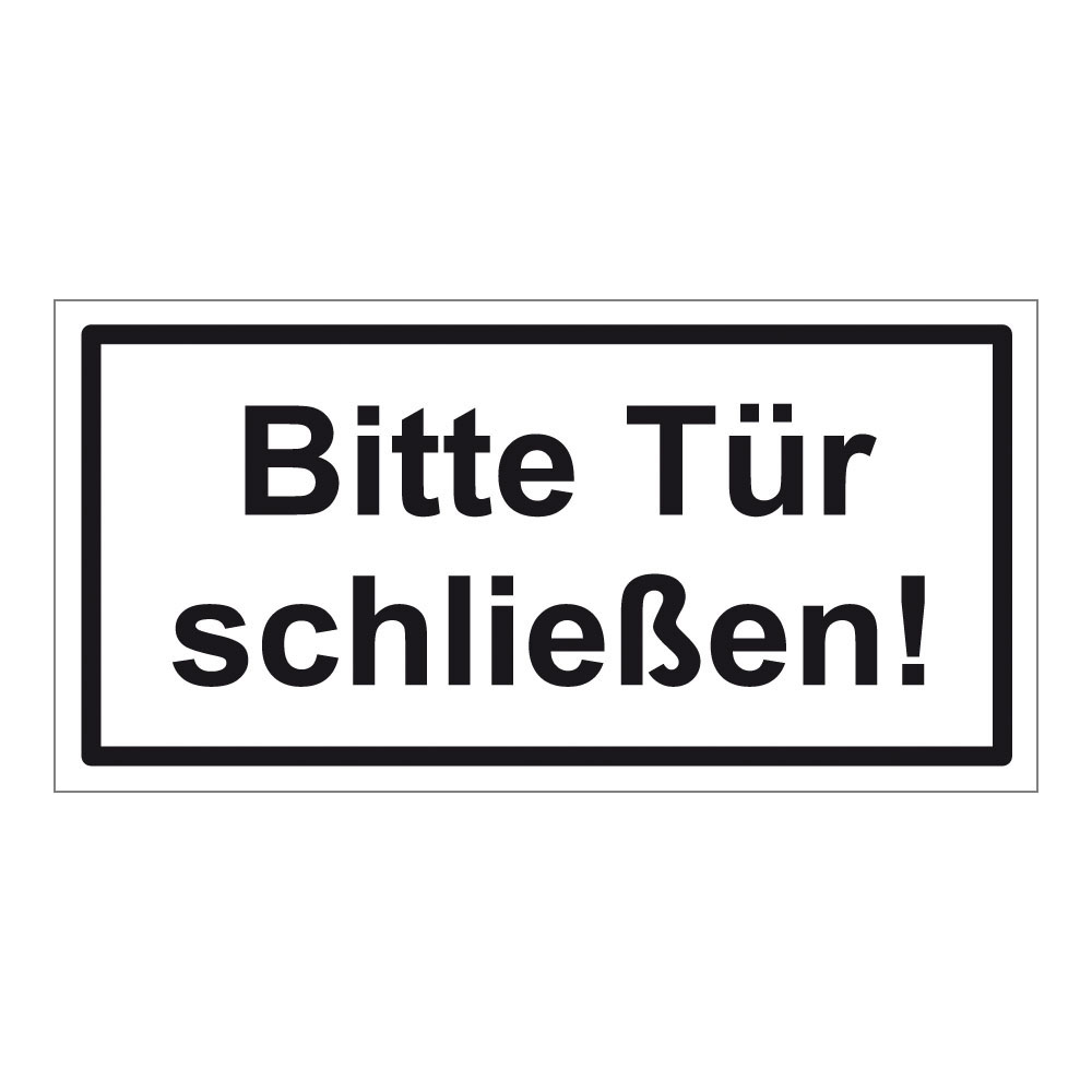 LEMAX Türhinweisschild „Bitte Tür Geschlossen Halten!“ – Selbstklebend, 150x100 Mm, Folie