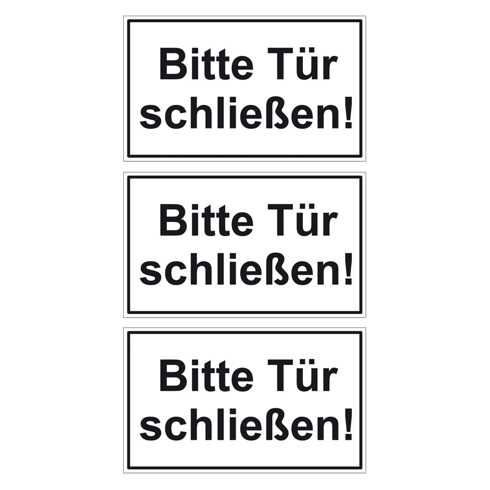 5x Aufkleber 'Bitte Tür Schließen!' – 9x4 Cm, Selbstklebend, Wetterfest, Made In Germany