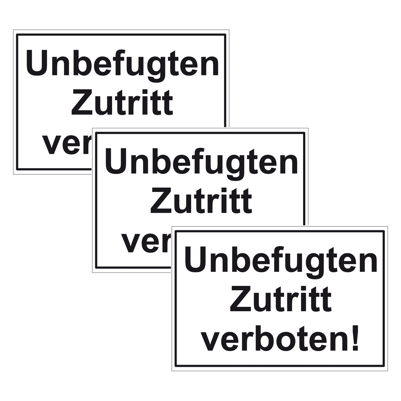 Aufkleber 'Unbefugten Zutritt Verboten' – 20 Cm Durchmesser, Selbstklebend, Aus Folie