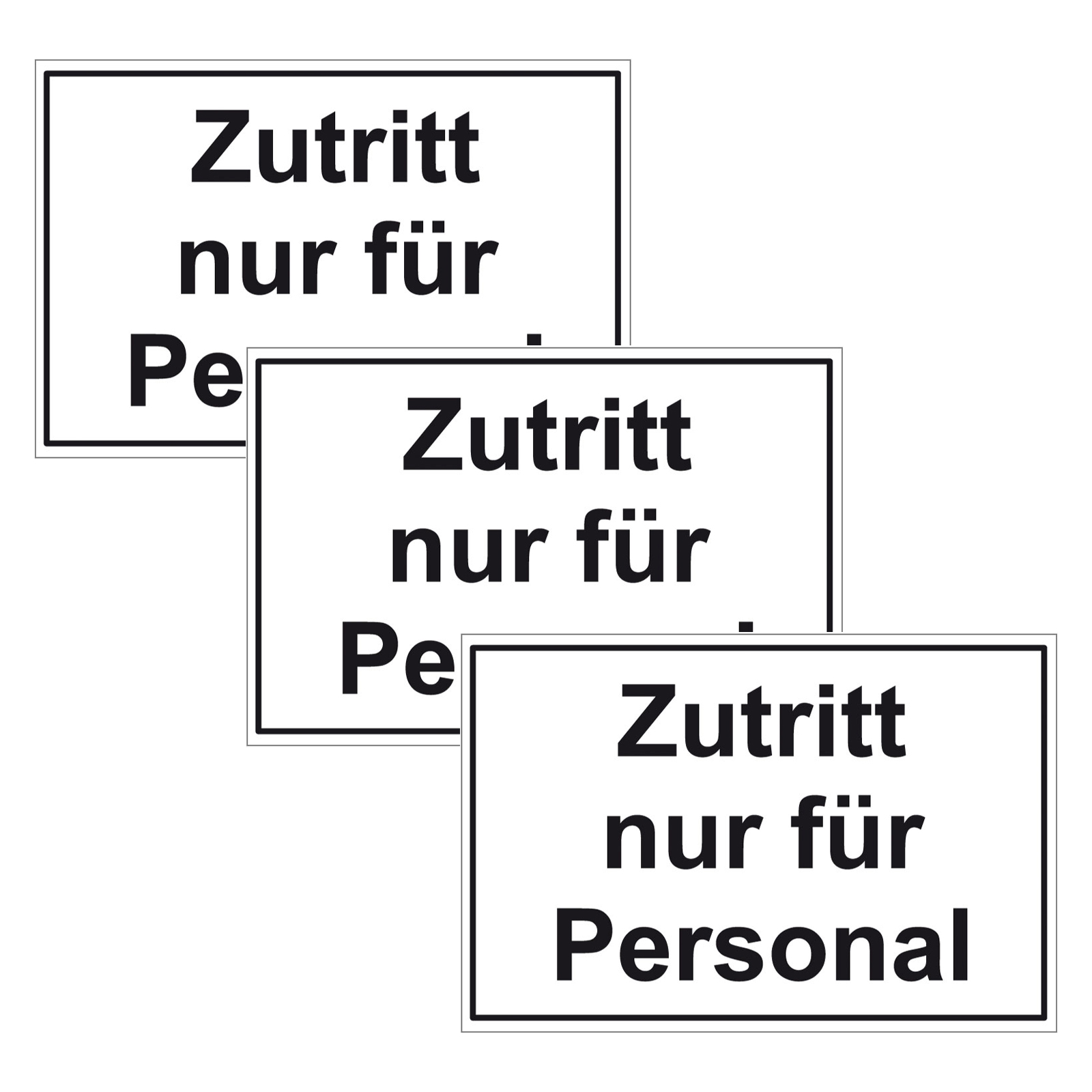 Türhinweisschild Nur Für Mitarbeiter! 3er Pack Folie Selbstklebend 300 X 200 Mm Türhinweisschild Nur Für Mitarbeiter! 3er Pack Folie Selbstklebend 300 X 200 Mm