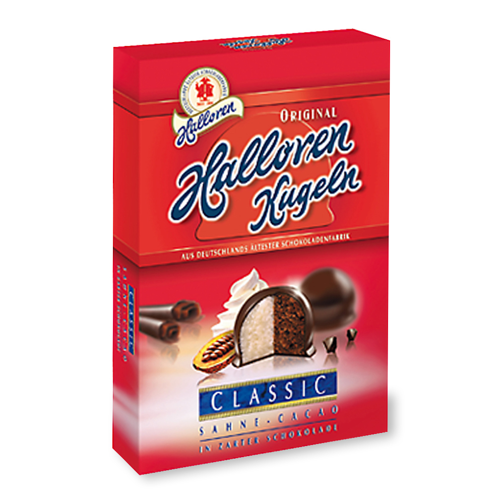Halloren Kugeln Sahne-Cacao, 20er Pack (20x 125 g Packung) - Aufkleber-Shop Halloren Kugeln Sahne-Cacao, 20er Pack (20x 125 g Packung) - Aufkleber-Shop