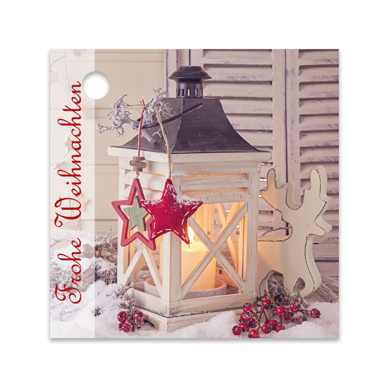 Geschenkanhänger „Frohe Weihnachten“ – 25er-Set Mit Stern-Motiv | Ca. 55x55 Mm, Aus Stabilem Karton | Mit Aufhängelechung Für Band | Perfekt Zum Beschriften & Dekorieren