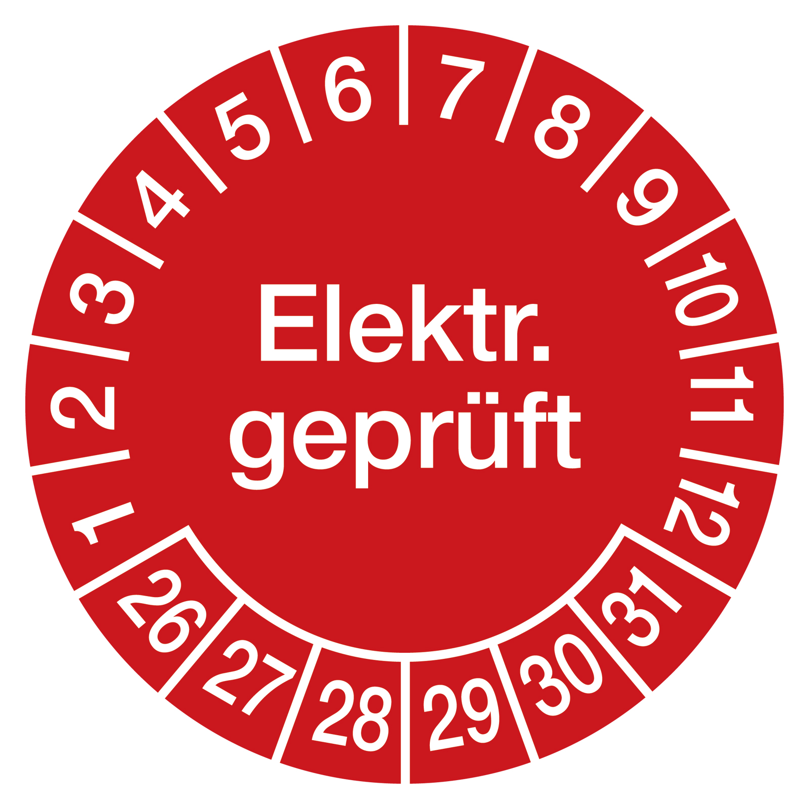  Prüfplaketten "Elekt. geprüft" - Aufkleber-Shop 
