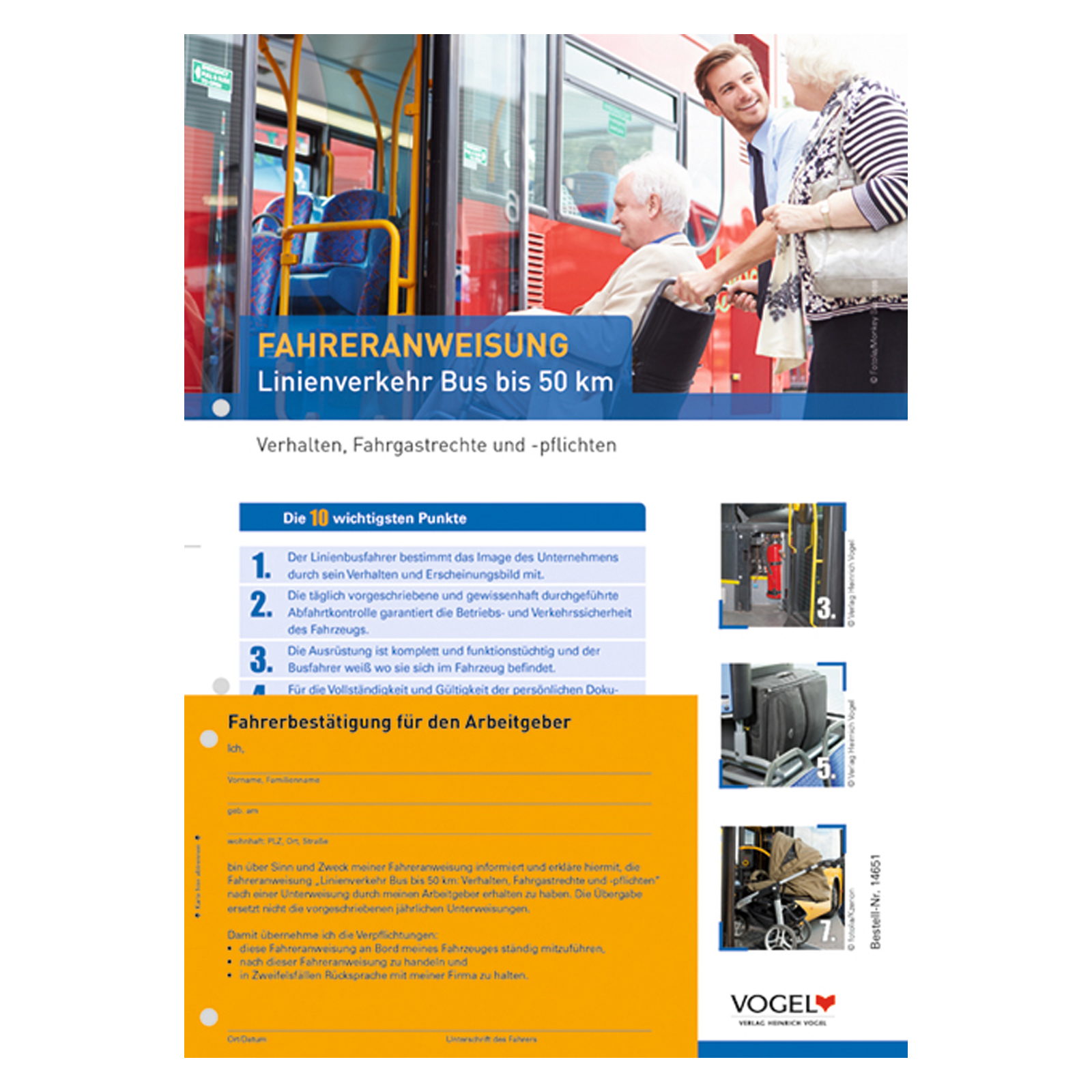 Produktbild von 10er Pack Fahreranweisungen Ladungssicherung Für KEP-Transporter – DIN A4, 12 Seiten, Mit Fahrerbescheinigung