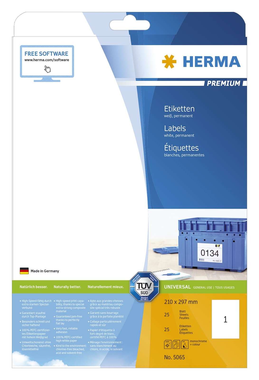 Herma Etiketten Special, 210 x 297 mm/DIN A4, 90 g/qm, 4819