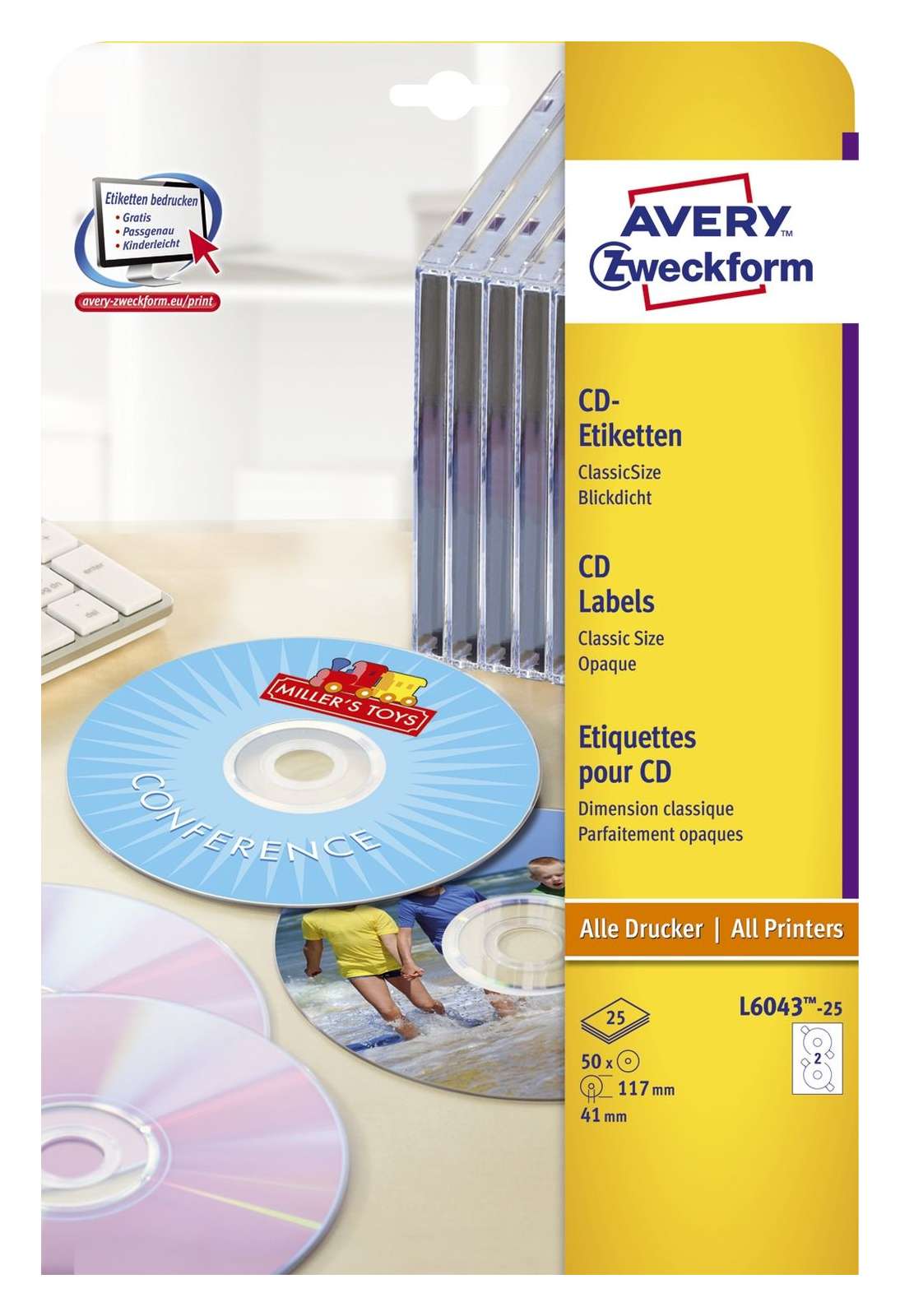 CD- und DVD-Etiketten