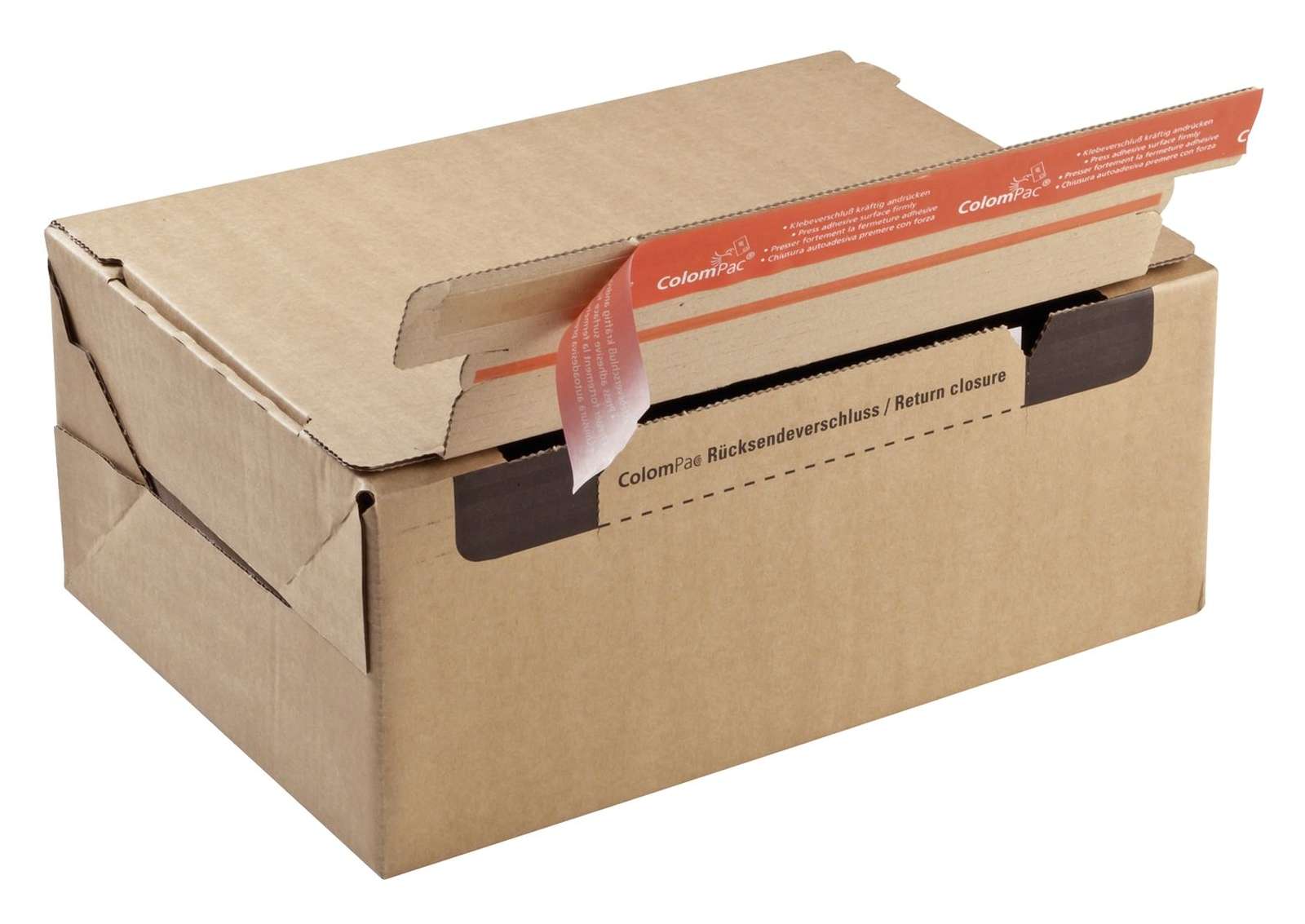 ColomPac® Return Box 300 x 200 x 100 mm, braun - Aufkleber-Shop
