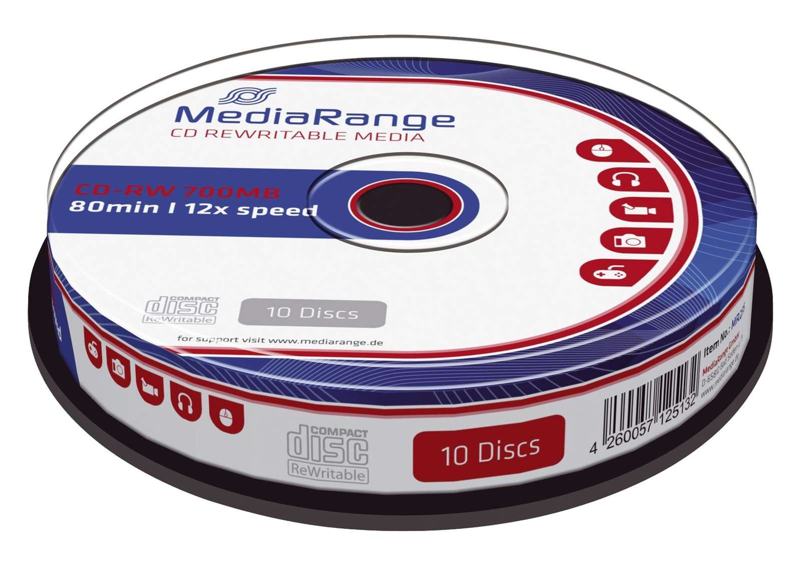 HP CD-RW CDRW CD RW 12X 700MB Rewritable Blank Disc Spindle By 25’s (25 - View #5
