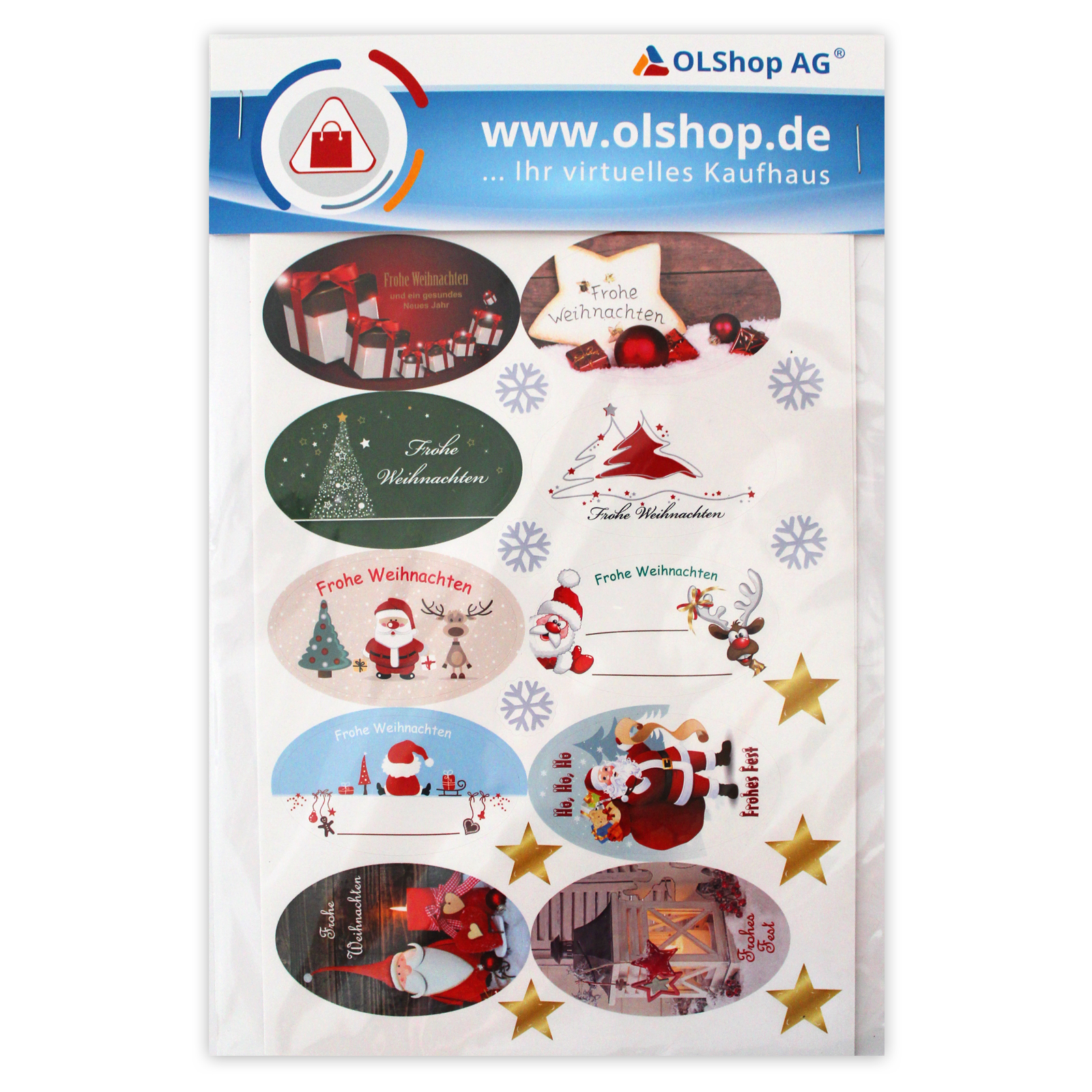 BETESSIN Aufkleber Weihnachten - 120 Stück Frohe Weihnachten Aufkleber BETESSIN Aufkleber Weihnachten - 120 Stück Frohe Weihnachten Aufkleber