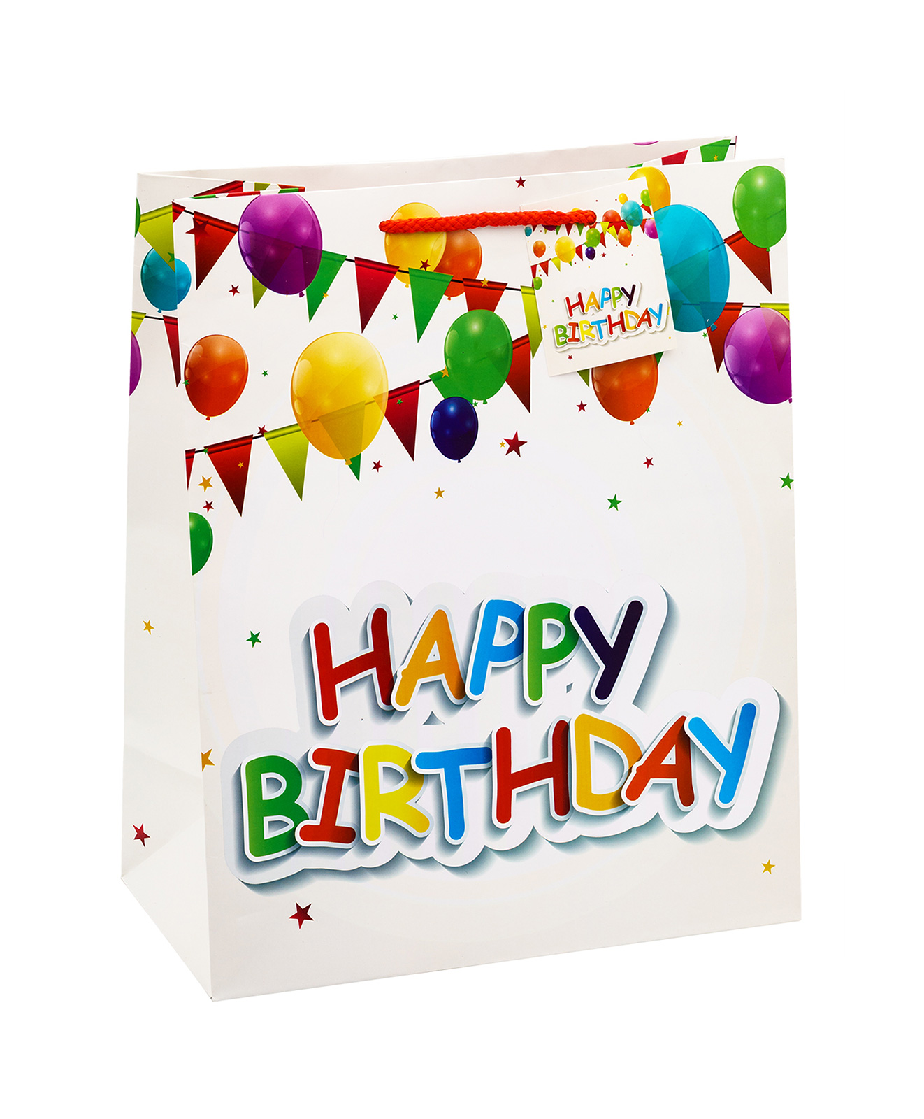 Geschenktüten 'Fröhliche Tiere' - 12er Set In Shopper-Größe, Nassfest & Mit Kordel